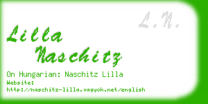lilla naschitz business card